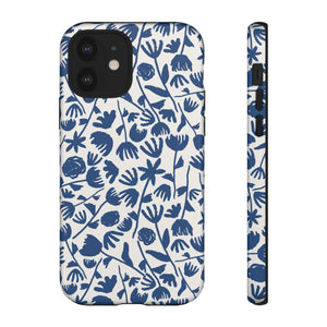 Dark Blue Floral Phone Case