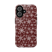 Load image into Gallery viewer, Red Snowflakes Phone Case