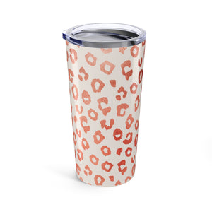 Rose Gold Leopard Print Travel Mug