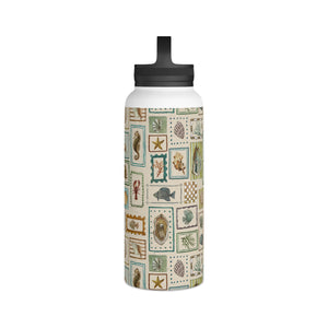 Seaside Stamps Handle Lid Water Bottle