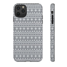 Load image into Gallery viewer, Gray Snowflake Pattern Phone Case