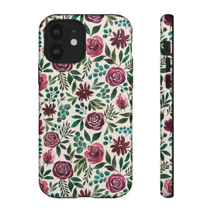 Magenta Floral Eucalyptus Phone Case