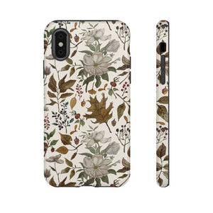 Watercolor Fall Leaves and Flowers Phone Case