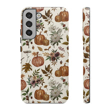 Load image into Gallery viewer, Fall Pumpkins, Flowers and Leaves Phone Case