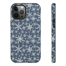 Load image into Gallery viewer, Blue Snowflakes Phone Case