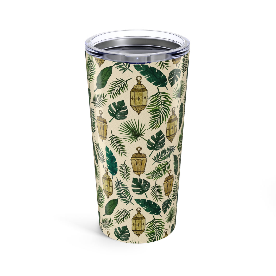 Tropical Lanterns and Leaves Travel Mug