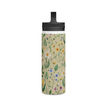 Load image into Gallery viewer, Whimsical Spring Blooms Handle Lid Water Bottle