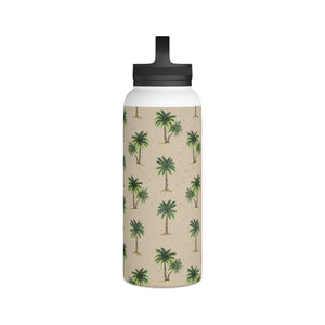 Palm Tree Handle Lid Water Bottle