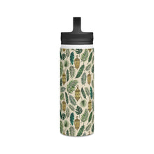Load image into Gallery viewer, Tropical Leaves and Lanterns Handle Lid Water Bottle