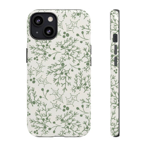 Green Christmas Branch Phone Case