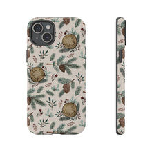 Load image into Gallery viewer, Winter Branches, Berries and Pine Cones Phone Case