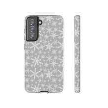 Load image into Gallery viewer, Gray Snowflakes Phone Case