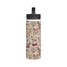 Load image into Gallery viewer, Bows, Flowers and Cherries Handle Lid Water Bottle