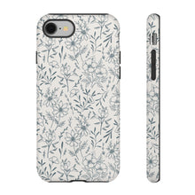 Load image into Gallery viewer, Blue Gray Flower Phone Case