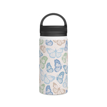 Load image into Gallery viewer, Blue Butterfly Handle Lid Water Bottle