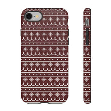 Load image into Gallery viewer, Red Snowflake Pattern Phone Case