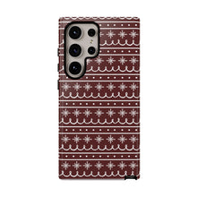 Load image into Gallery viewer, Red Snowflake Pattern Phone Case