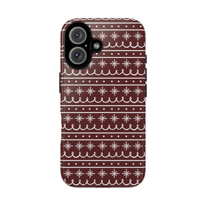 Red Snowflake Pattern Phone Case