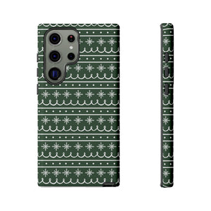 Green Snowflake Pattern Phone Case
