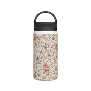 Spring Floral Handle Lid Water Bottle