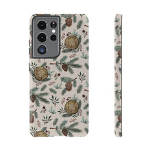 Load image into Gallery viewer, Winter Branches, Berries and Pine Cones Phone Case