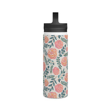 Load image into Gallery viewer, Watercolor Floral Handle Lid Water Bottle