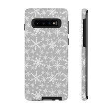 Load image into Gallery viewer, Gray Snowflakes Phone Case