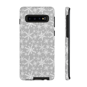 Gray Snowflakes Phone Case