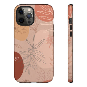 Pink Abstract Desert Leaf Phone Case