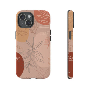 Pink Abstract Desert Leaf Phone Case