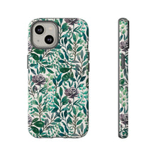 Load image into Gallery viewer, Purple Flowers and Eucalyptus Leaves Phone Case