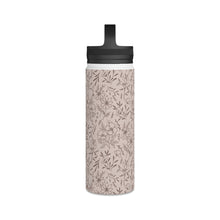 Load image into Gallery viewer, Pink Flower Handle Lid Water Bottle
