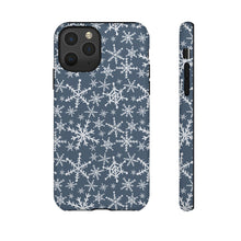 Load image into Gallery viewer, Blue Snowflakes Phone Case