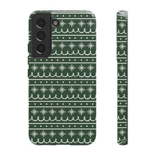Load image into Gallery viewer, Green Snowflake Pattern Phone Case