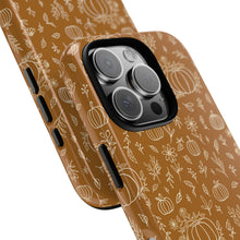 Load image into Gallery viewer, Bronze Floral Ink Pumpkin Phone Case