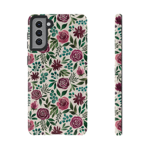 Magenta Floral Eucalyptus Phone Case