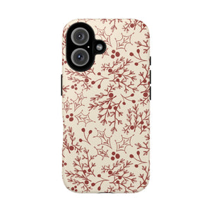 Red Christmas Branch Phone Case