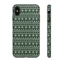 Load image into Gallery viewer, Green Snowflake Pattern Phone Case