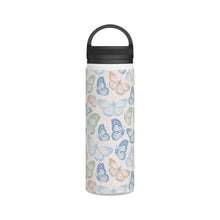 Load image into Gallery viewer, Blue Butterfly Handle Lid Water Bottle