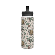 Load image into Gallery viewer, Winter Branches, Berries and Pine Cones Handle Lid Water Bottle