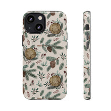 Load image into Gallery viewer, Winter Branches, Berries and Pine Cones Phone Case