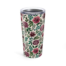 Load image into Gallery viewer, Magenta Floral Eucalyptus Travel Mug