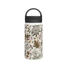 Load image into Gallery viewer, Watercolor Fall Leaves and Flowers Handle Lid Water Bottle