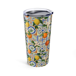 Orange and Lemon Tile Travel Mug