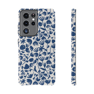 Dark Blue Floral Phone Case