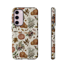 Load image into Gallery viewer, Fall Pumpkins, Flowers and Leaves Phone Case