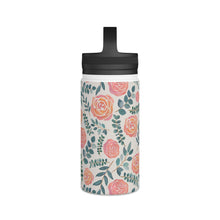 Load image into Gallery viewer, Watercolor Floral Handle Lid Water Bottle