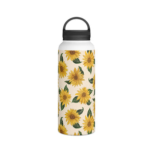 Summer Sunflower Handle Lid Water Bottle