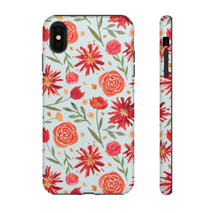 Red Flower Burst Phone Case