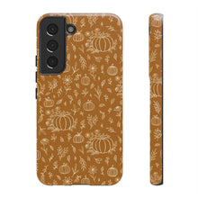 Load image into Gallery viewer, Bronze Floral Ink Pumpkin Phone Case